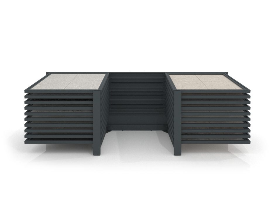 Mueble expositor de azulejos Yato 20 120 antracita frontal