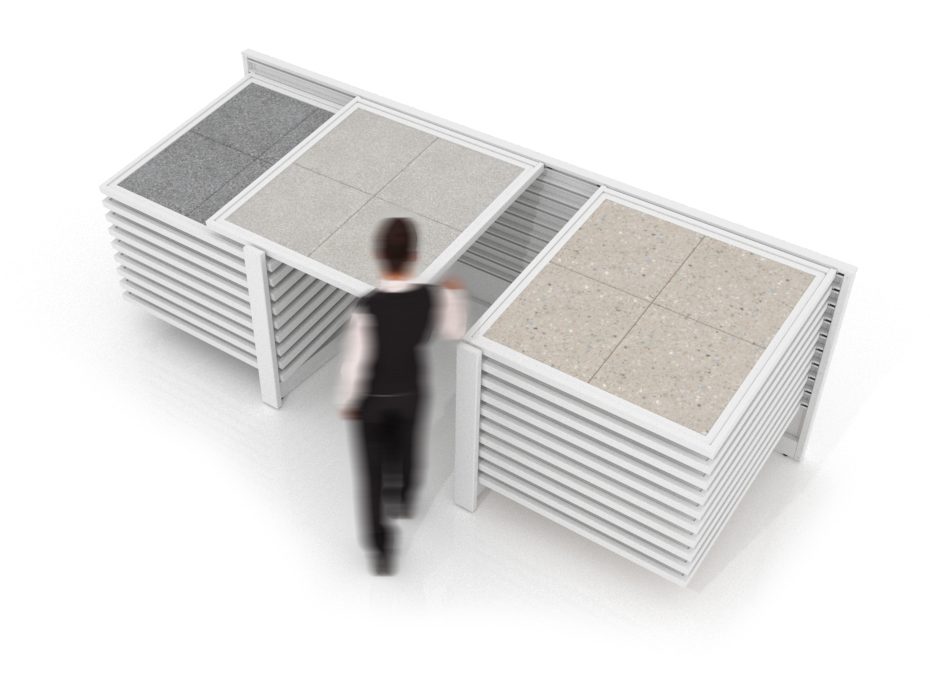 Mueble expositor de azulejos Yato 20 120 blanco abierto