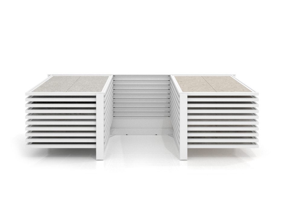 Mueble expositor de azulejos Yato 20 120 blanco frontal