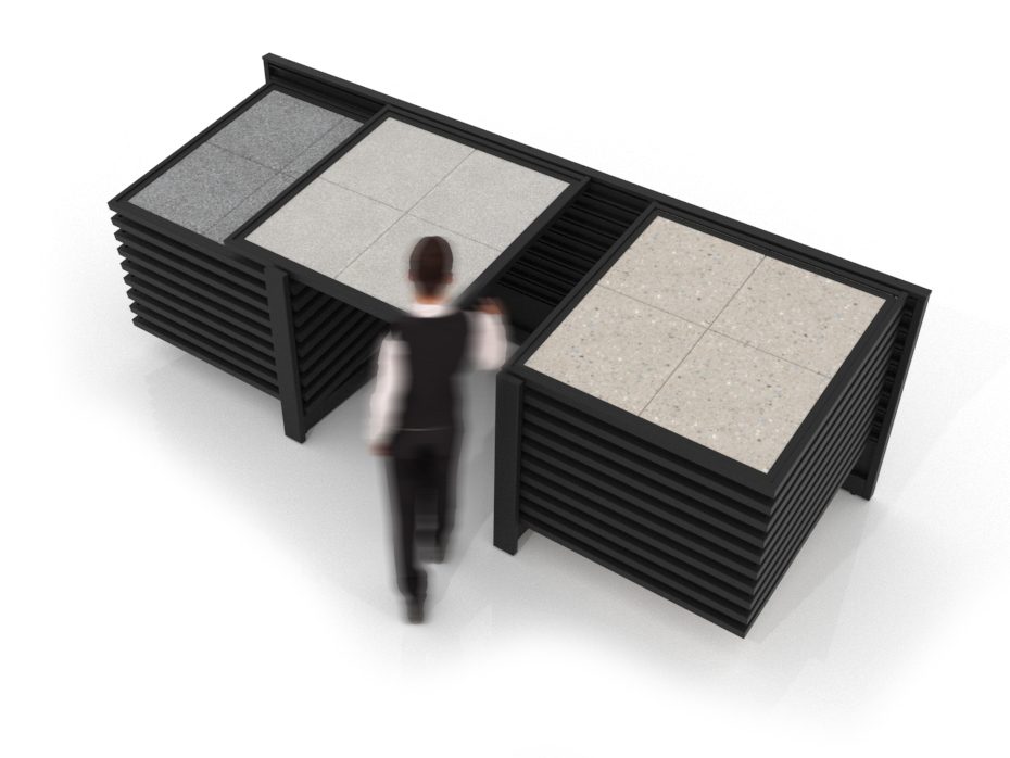 Mueble expositor de azulejos Yato 20 120 negro aérea