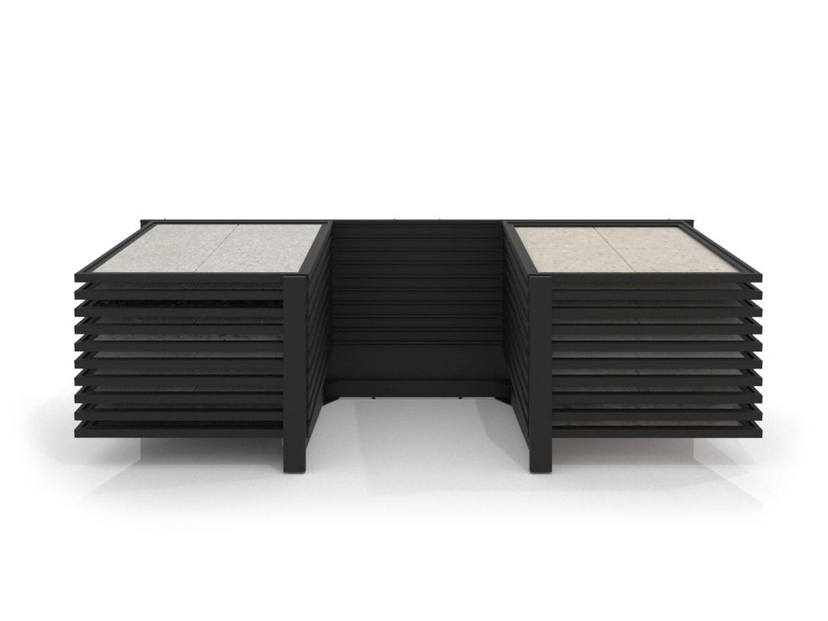 Mueble expositor de azulejos Yato 20 120 negro frontal