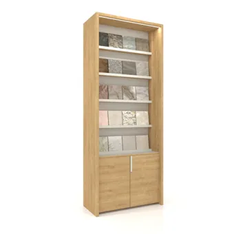 Estante expositor de baldosas cerámicas Boutique 20x20﻿​ cabecera