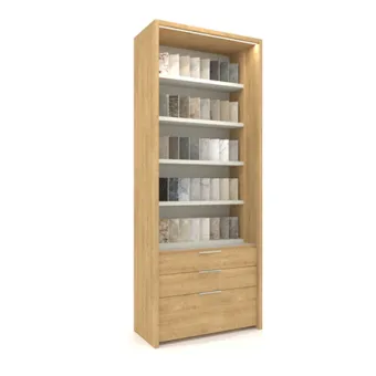 Expositor vertical para azulejos Boutique Ranuras Box cabecera