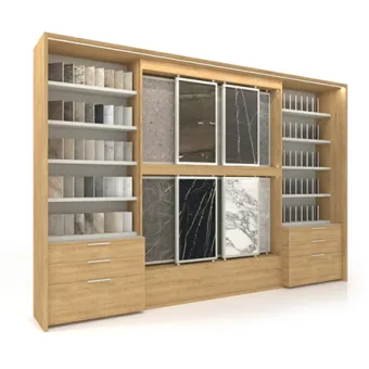 Expositor de azulejos de panel y Ceramoteca composición 228 cabecera