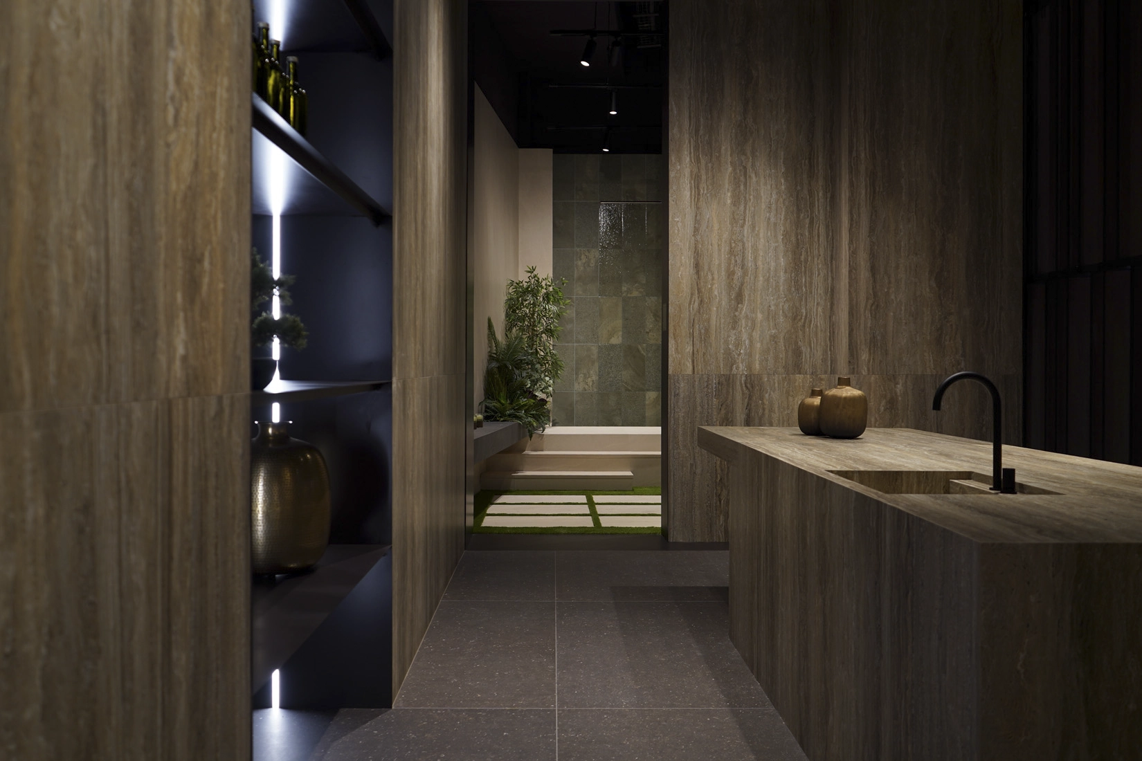 Expositores a medida prara exponer cerámica | Showroom Geotiles