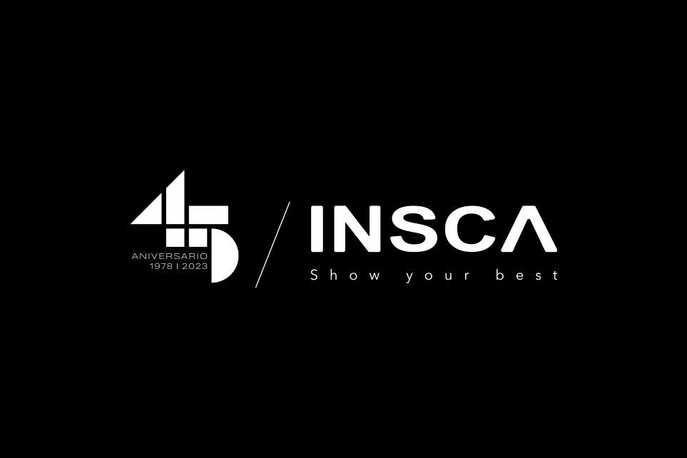 Logo du 45ème anniversaire de l'INSCA en noir